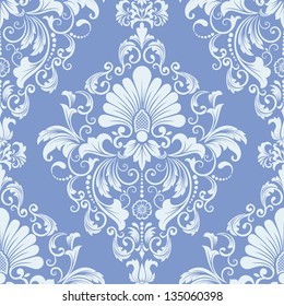 Vector damask seamless pattern element. Classical luxury old fashioned damask ornament, royal victorian seamless texture for wallpapers, textile, wrapping. Exquisite floral baroque template.