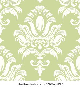 Vector damask seamless pattern element. Classical luxury old fashioned damask ornament, royal victorian seamless texture for wallpapers, textile, wrapping. Exquisite floral baroque template.