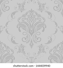 Vector damask seamless pattern element. Classical luxury old fashioned damask ornament, royal victorian seamless texture for wallpapers, textile, wrapping. Exquisite floral baroque template.