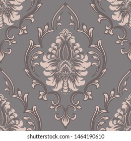 Vector damask seamless pattern element. Classical luxury old fashioned damask ornament, royal victorian seamless texture for wallpapers, textile, wrapping. Exquisite floral baroque template.