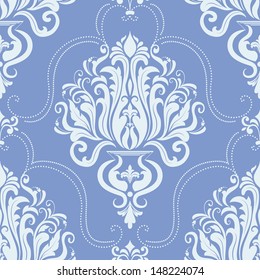 Vector damask seamless pattern element. Elegant luxury texture for wallpapers, backgrounds and page fill.