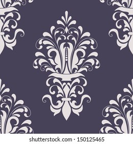 Vector damask seamless pattern element. Elegant luxury texture for wallpapers, backgrounds and page fill.
