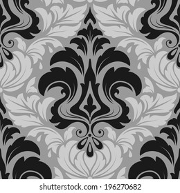 Vector damask seamless pattern element. Elegant luxury texture for wallpapers, backgrounds and page fill.