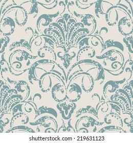 Vector damask seamless pattern element. Elegant luxury texture for wallpapers, backgrounds and page fill.