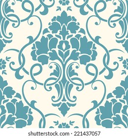 Vector damask seamless pattern element. Elegant luxury texture for wallpapers, backgrounds and page fill.