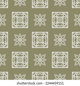 Vector damask seamless pattern element.