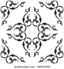 Vector damask seamless pattern element. Classical luxury old fashioned damask ornament, royal victorian seamless texture for wallpapers, textile, wrapping. Exquisite floral baroque template.