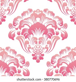 Vector damask seamless pattern element. Classical luxury old fashioned damask ornament, royal victorian seamless texture for wallpapers, textile, wrapping. Exquisite floral baroque template.