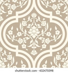 Vector damask seamless pattern element. Classical luxury old fashioned damask ornament, royal victorian seamless texture for wallpapers, textile, wrapping. Exquisite floral baroque template.