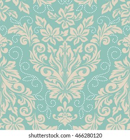 Vector damask seamless pattern element. Classical luxury old fashioned damask ornament, royal victorian seamless texture for wallpapers, textile, wrapping. Exquisite floral baroque template.