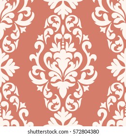 Vector damask seamless pattern element. Classical luxury old fashioned damask ornament, royal victorian seamless texture for wallpapers, textile, wrapping. Exquisite floral baroque template.