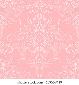 Vector damask seamless pattern element. Classical luxury old fashioned damask ornament, royal victorian seamless texture for wallpapers, textile, wrapping. Exquisite floral baroque template.