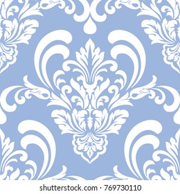 Vector damask seamless pattern element. Classical luxury old fashioned damask ornament, royal victorian seamless texture for wallpapers, textile, wrapping. Exquisite floral baroque template.
