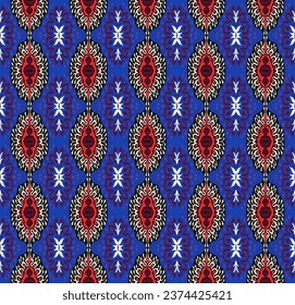 Vector damask seamless pattern. Victorian style Wallpaper. Tribal ethnic vector textures. Seamless pattern in Aztec style. Folk embroidery. Indian, Mexican rug. African carpet. Hand drawn, not AI