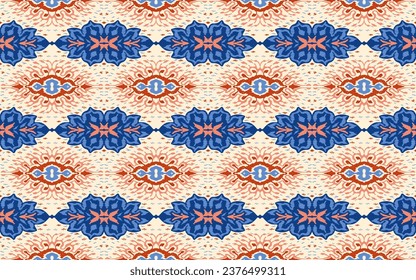 Vector damask seamless pattern. Victorian style Wallpaper. Tribal ethnic vector textures. Seamless pattern in Aztec style. Folk embroidery. Indian, Mexican rug. African carpet. Hand drawn, not AI