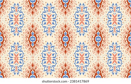 Vector damask seamless pattern. Victorian style Wallpaper. Tribal ethnic vector textures. Seamless pattern in Aztec style. Folk embroidery. Indian, Mexican rug. African carpet. Hand drawn, not AI