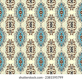 Patrón sin fisuras del damasco vectorial. Fondo de escritorio de estilo victoriano. Texturas vectoriales étnicas tribales. Patrón sin foco al estilo azteca. bordado popular. Alfombra india, mexicana. Alfombra africana. Dibujado a mano, no IA