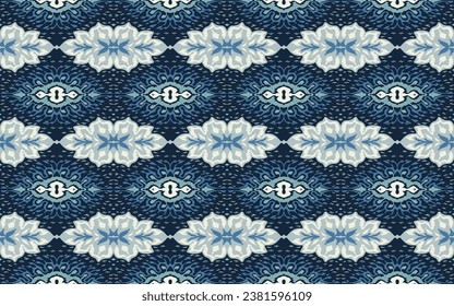 Vector damask seamless pattern. Victorian style Wallpaper. Tribal ethnic vector textures. Seamless pattern in Aztec style. Folk embroidery. Indian, Mexican rug. African carpet. Hand drawn, not AI