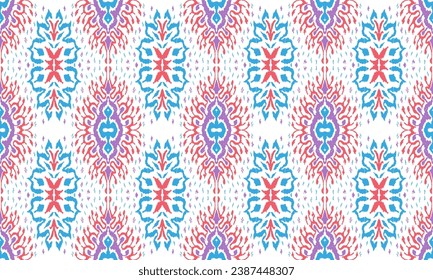 Vector damask seamless pattern. Victorian style Wallpaper. Tribal ethnic vector textures. Seamless pattern in Aztec style. Folk embroidery. Indian, Mexican rug. African carpet. Hand drawn, not AI