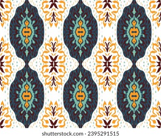 Vector damask seamless pattern. Victorian style Wallpaper. Tribal ethnic vector textures. Seamless pattern in Aztec style. Folk embroidery. Indian, Scandinavian, Gypsy, Mexican rug. African carpet.