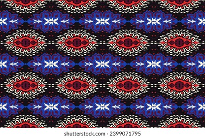 Vector damask seamless pattern. Victorian style Wallpaper. Tribal ethnic vector textures. Seamless pattern in Aztec style. Folk embroidery. Indian, Mexican rug. African carpet. Hand drawn, not AI