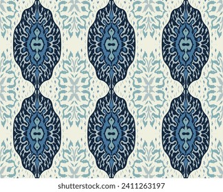 Vector damask seamless pattern. Victorian style Wallpaper. Tribal ethnic vector textures. Seamless pattern in Aztec style. Folk embroidery. Indian, Scandinavian, Gypsy, Mexican rug. African carpet.