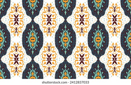 Vector damask seamless pattern. Victorian style Wallpaper. Tribal ethnic vector textures. Seamless pattern in Aztec style. Folk embroidery. Indian, Scandinavian, Gypsy, Mexican rug. African carpet.