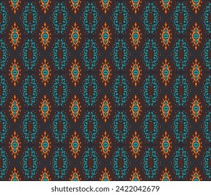 Vector damask seamless pattern. Victorian style Wallpaper. Tribal ethnic vector textures. Seamless pattern in Aztec style. Folk embroidery. Indian, Mexican rug. African carpet. Hand drawn, not AI