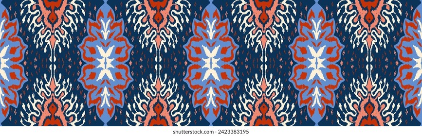 Vector damask seamless pattern. Victorian style Wallpaper. Tribal ethnic vector textures. Seamless pattern in Aztec style. Folk embroidery. Indian, Mexican rug. African carpet. Hand drawn, not AI
