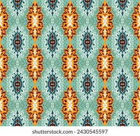 Vector damask seamless pattern. Victorian style Wallpaper. Tribal ethnic vector textures. Seamless pattern in Aztec style. Folk embroidery. Indian, Scandinavian, Gypsy, Mexican rug. African carpet.