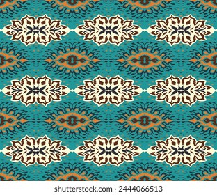 Vector damask seamless pattern. Victorian style Wallpaper. Tribal ethnic vector textures. Seamless pattern in Aztec style. Folk embroidery. Indian, Mexican rug. African carpet. Hand drawn, not AI