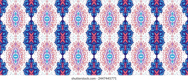 Vector damask seamless pattern. Victorian style Wallpaper. Tribal ethnic vector textures. Seamless pattern in Aztec style. Folk embroidery. Indian, Mexican rug. African carpet. Hand drawn, not AI
