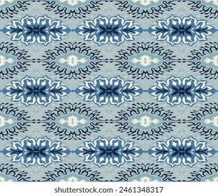 Vector damask seamless pattern. Victorian style Wallpaper. Tribal ethnic vector textures. Seamless pattern in Aztec style. Folk embroidery. Indian, Scandinavian, Gypsy, Mexican rug. African carpet.