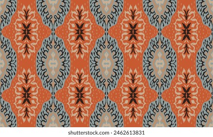 Vector damask seamless pattern. Victorian style Wallpaper. Tribal ethnic vector textures. Seamless pattern in Aztec style. Folk embroidery. Indian, Scandinavian, Gypsy, Mexican rug. African carpet.