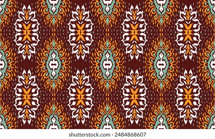 Vector damask seamless pattern. Victorian style Wallpaper. Tribal ethnic vector textures. Seamless pattern in Aztec style. Folk embroidery. Indian, Scandinavian, Gypsy, Mexican rug. African carpet.