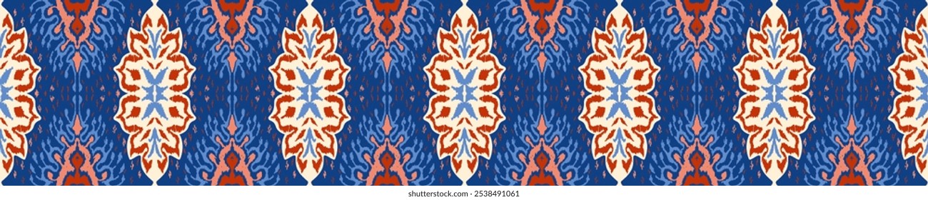 Vector damask seamless pattern. Victorian style Wallpaper. Tribal ethnic vector textures. Seamless pattern in Aztec style. Folk embroidery. Indian, Mexican rug. African carpet. Hand drawn, not AI
