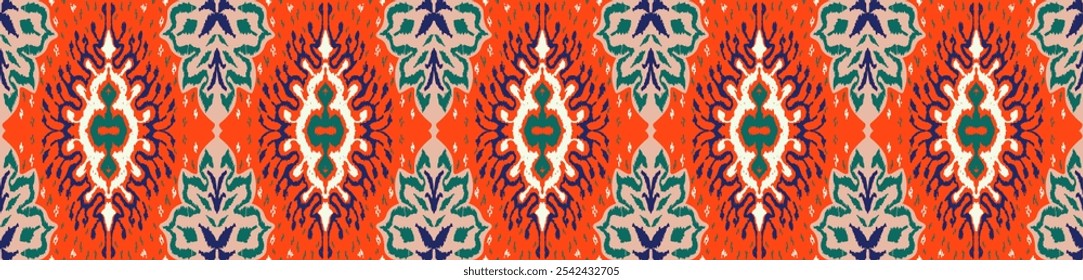Vector damask seamless pattern. Victorian style Wallpaper. Tribal ethnic vector textures. Seamless pattern in Aztec style. Folk embroidery. Indian, Mexican rug. African carpet. Hand drawn, not AI