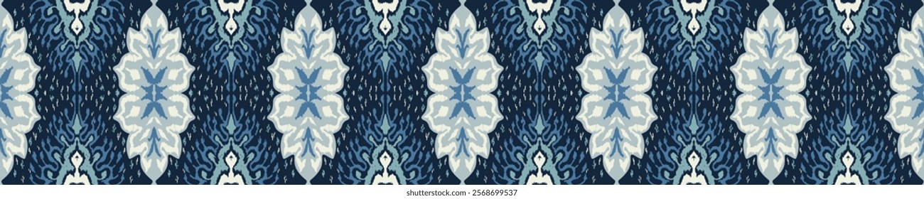 Vector damask seamless pattern. Victorian style Wallpaper. Tribal ethnic vector textures. Seamless pattern in Aztec style. Folk embroidery. Indian, Mexican rug. African carpet. Hand drawn, not AI