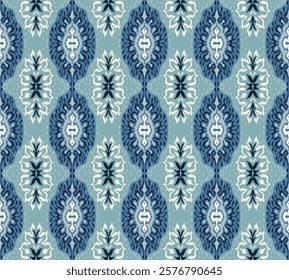 Vector damask seamless pattern. Victorian style Wallpaper. Tribal ethnic vector textures. Seamless pattern in Aztec style. Folk embroidery. Indian, Mexican rug. African carpet. Hand drawn, not AI