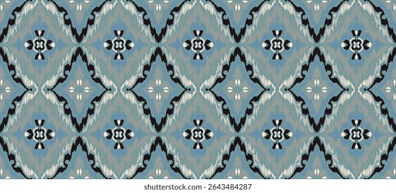 Vector damask seamless pattern. Victorian style Wallpaper. Tribal ethnic vector textures. Seamless pattern in Aztec style. Folk embroidery. Indian, Mexican rug. African carpet. Hand drawn, not AI