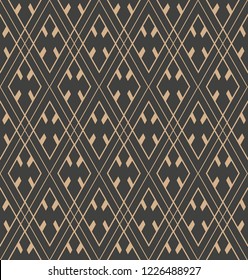 Vector damask seamless retro pattern background check cross frame line geometry line crest. Elegant luxury brown tone design for wallpapers, backdrops and page fill.