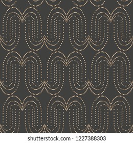 Vector damask seamless retro pattern background curve cross dot line frame. Elegant luxury brown tone design for wallpapers, backdrops and page fill.