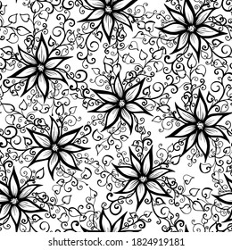 Vector damask vintage baroque ornament. Retro pattern antique style acanthus. Seamless pattern