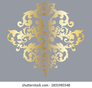 Vector damask vintage baroque ornament. Retro pattern antique style acanthus. Tile, wallpaper decor element.