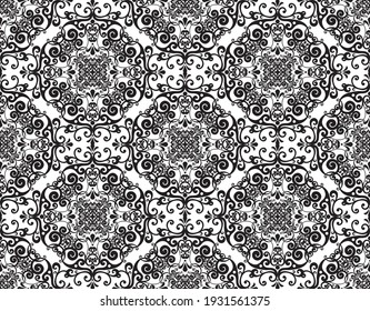 Vector damask vintage baroque ornament. Retro pattern antique style acanthus. Seamless pattern