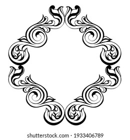 Vector damask vintage baroque ornament. Retro pattern antique style acanthus.