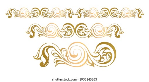 Remolque barroco vintage de pergamino adamascado vector. Giro de escudo heráldico monograma victoriano.Patrón retro de hoja floral borde follaje antiguo acanthus calligrafía grabado tatuaje. Elemento decorativo de mosaico