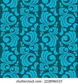 Vector damask vintage baroque scroll ornament swirl. Victorian monogram heraldic shield swirl. Retro floral leaf pattern border foliage antique  acanthus calligraphy engraved tattoo. seamless pattern