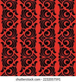 Vector damask vintage baroque scroll ornament swirl. Victorian monogram heraldic shield swirl. Retro floral leaf pattern border foliage antique  acanthus calligraphy engraved tattoo. seamless pattern