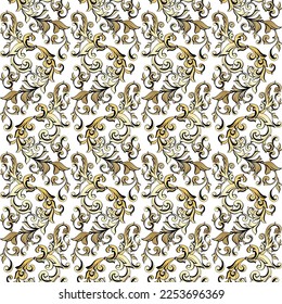 Vector damask vintage baroque scroll ornament swirl. Victorian monogram heraldic shield swirl. Retro floral leaf pattern border foliage antique acanthus calligraphy engraved tattoo.
